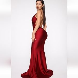 Fashion Nova Maxi Low Back Dress